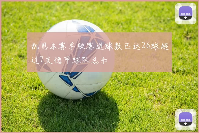 凯恩本赛季联赛进球数已达26球超过7支德甲球队总和